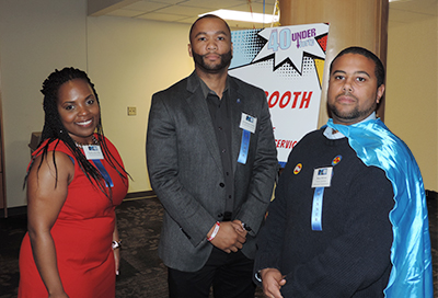 Nafeesha Irby ’08, Jeremicus Porter ’03 and Michael T. Silver ’01 ’03